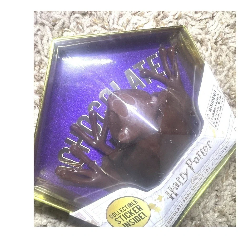 Lot 9  Harry Potter Chocolate Squishy Frog Toy Brown Noble Collection W/ Sticker